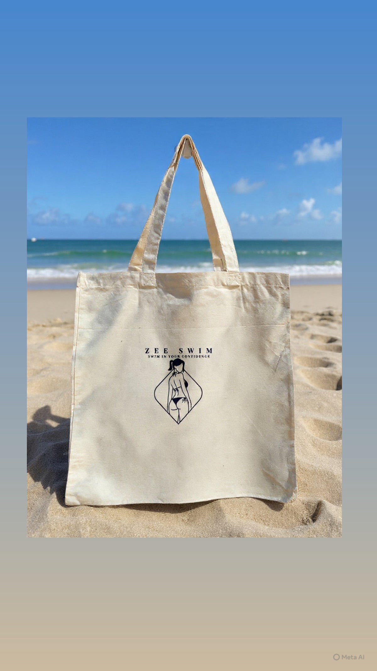 Zee Swim Canvas Tote Bag