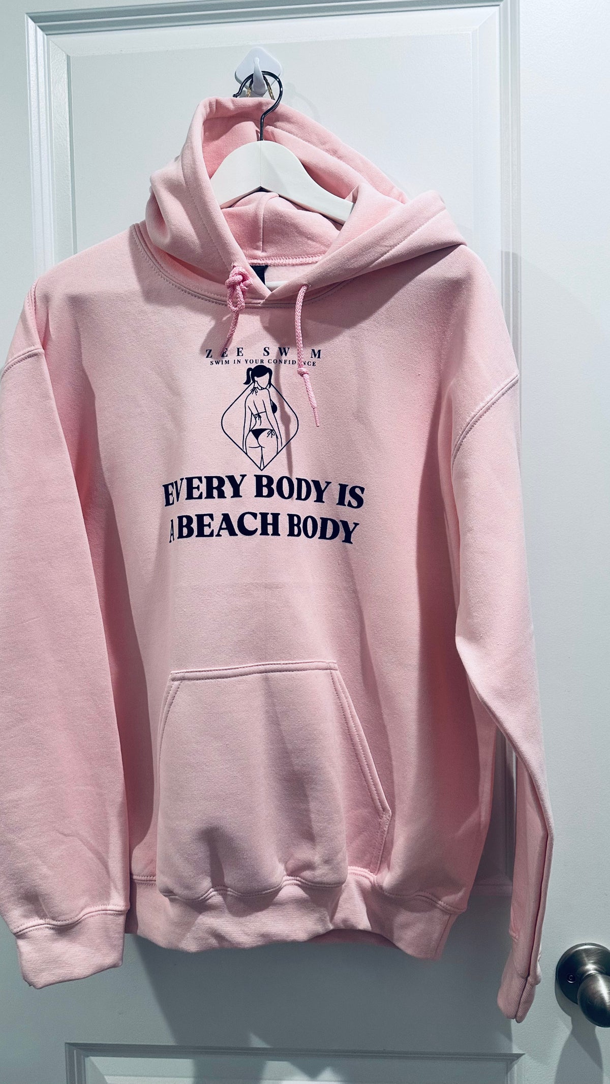 Every Body Is a Beach Body Hoodie | Pink Beach Hoodie | Zee Swim