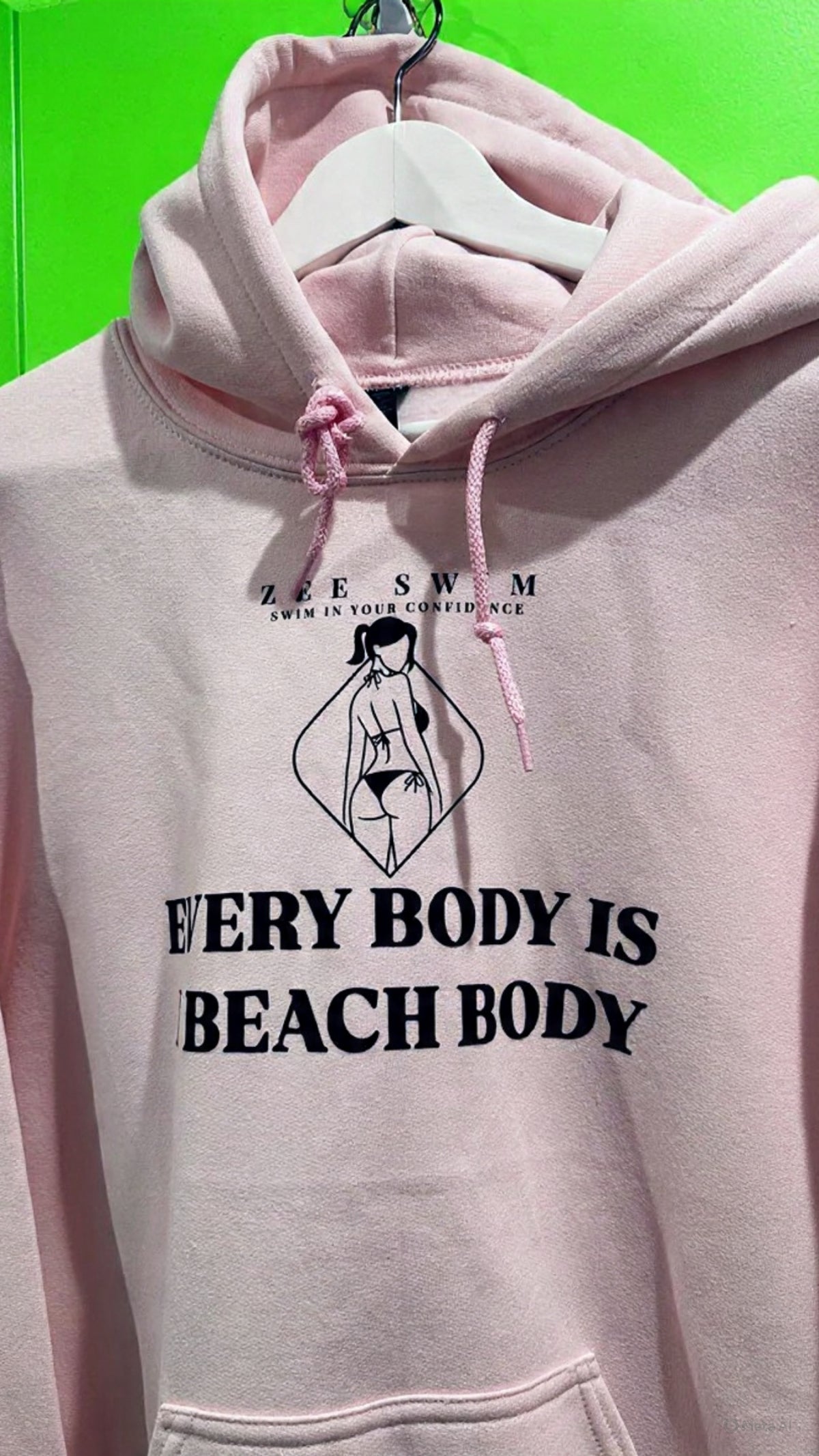 Every Body Is a Beach Body Hoodie | Pink Beach Hoodie | Zee Swim