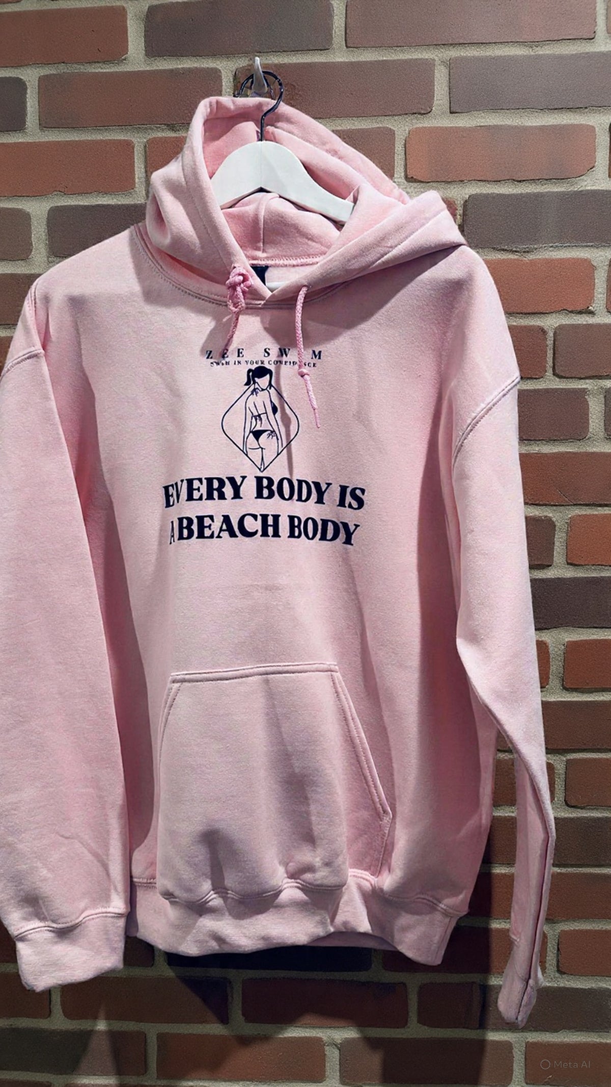 Every Body Is a Beach Body Hoodie | Pink Beach Hoodie | Zee Swim