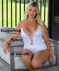 Angelic Swim – White One-Piece Shaping Swimsuit | Zee Swim Luxury Womens Swimwear
