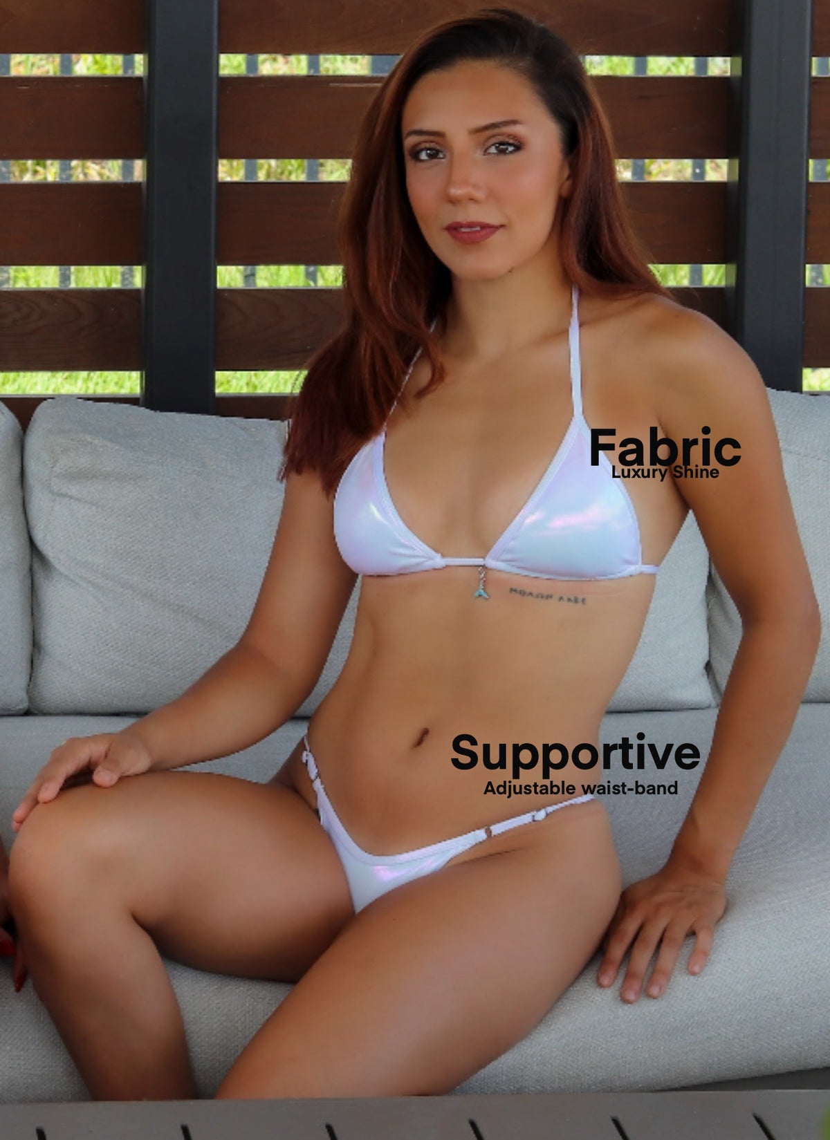 Bikini Behavior 3-Piece Summer Set Bundle | Iridescent Bikini, Graphic Tee & Cap
