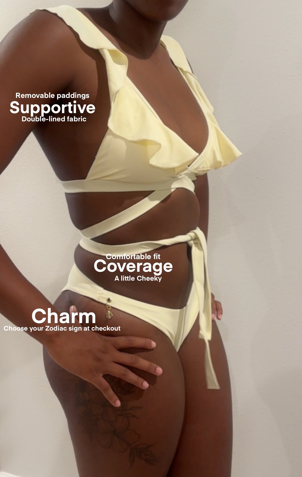 Soleil Set – Light Yellow 2-Piece Women's Bathing Suits and Swimwear
