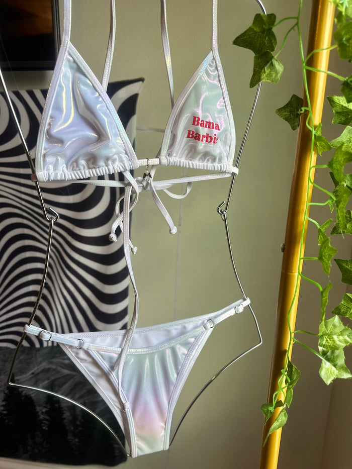 Zee Swim – Angelic 2 Piece White “Bama Barbie” Bikini "Limited Edition"