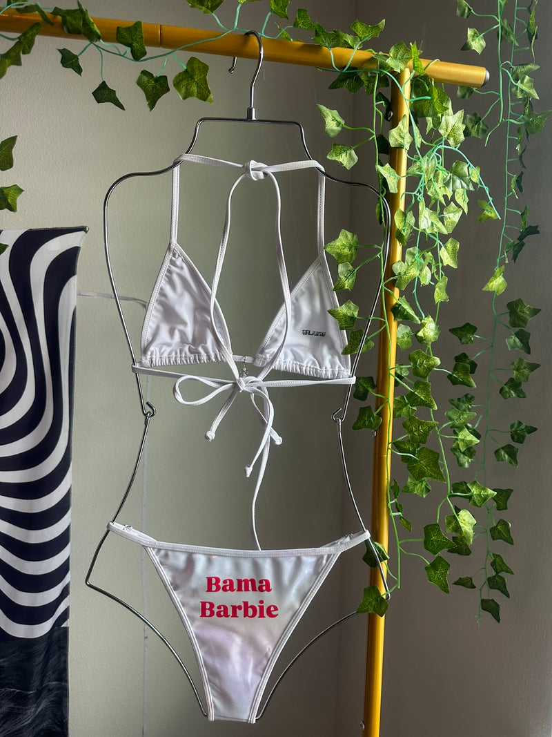 Zee Swim – Angelic 2 Piece White “Bama Barbie” Bikini "Limited Edition"