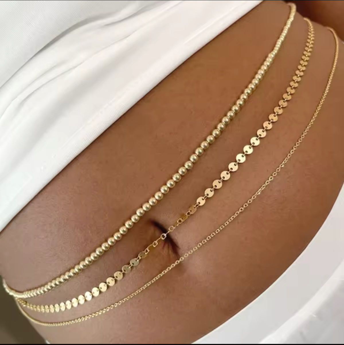 Gold and Silver Vintage Metal Waist Chain