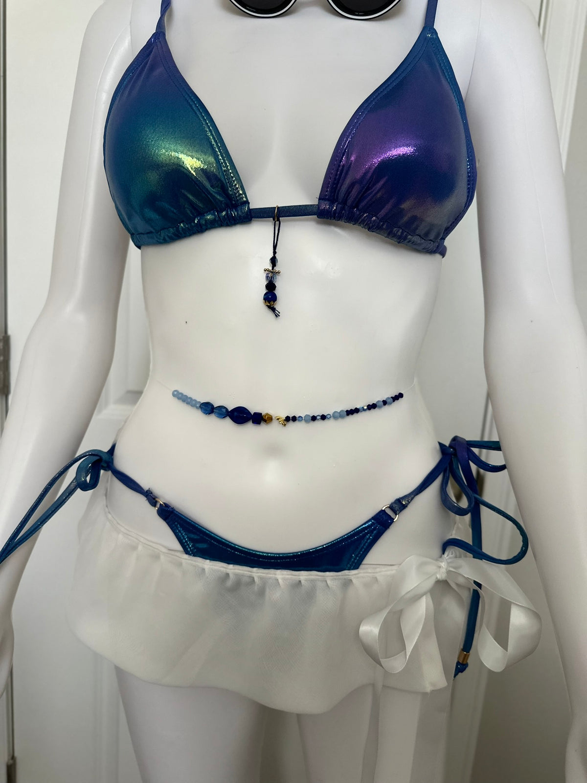 Bombshell Ruffle Wrap | White Resort Cover-Up | Zee Swim