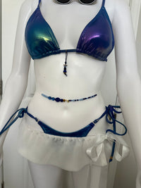 Bombshell Ruffle Wrap | White Resort Cover-Up | Zee Swim