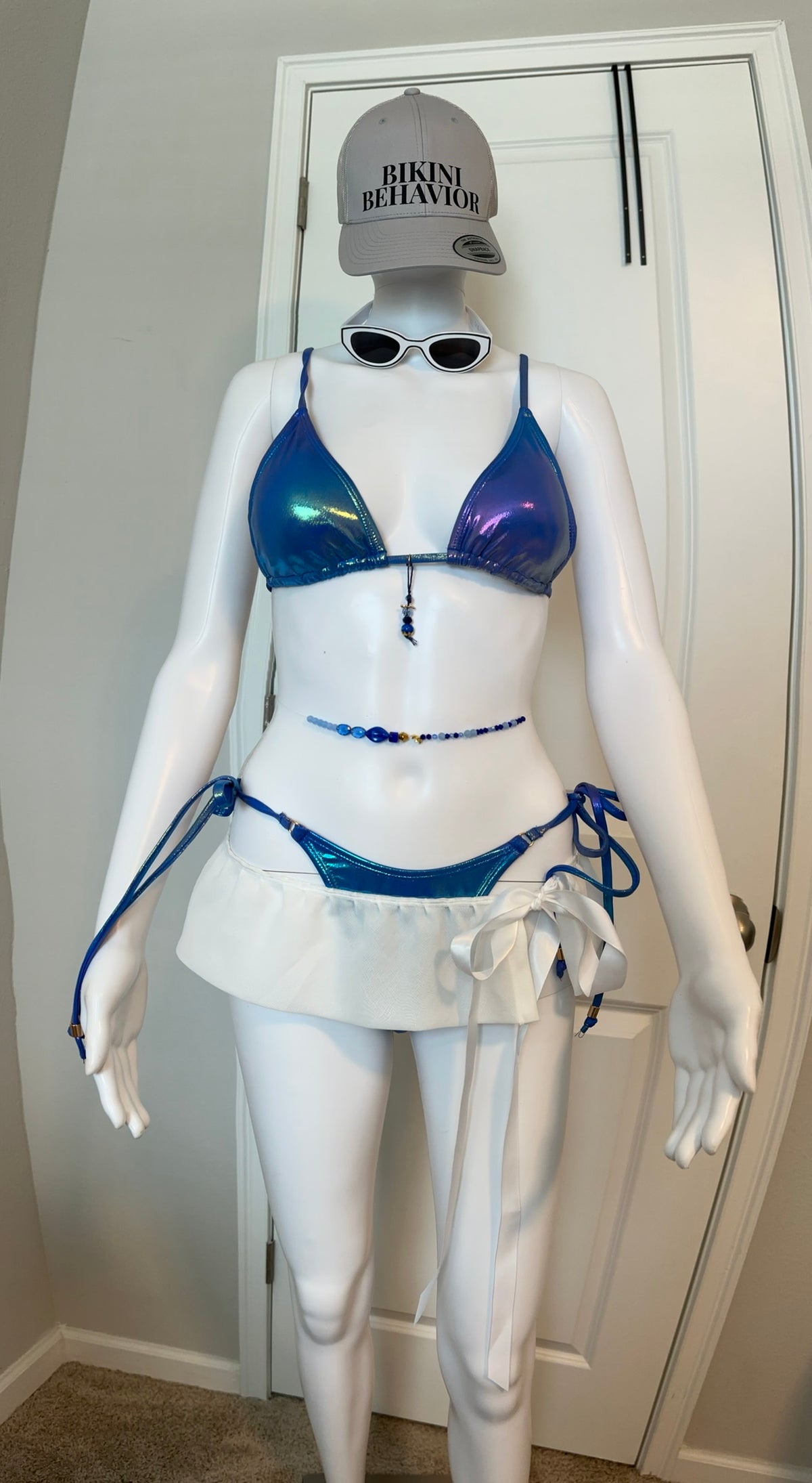 Bombshell Ruffle Wrap | White Resort Cover-Up | Zee Swim