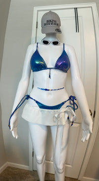Bombshell Ruffle Wrap | White Resort Cover-Up | Zee Swim