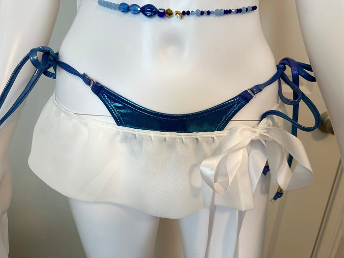 Bombshell Ruffle Wrap | White Resort Cover-Up | Zee Swim