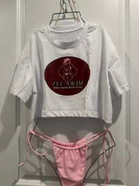 Zee Crop Tee - Logo Graphic Top - Zee Swim Apparel