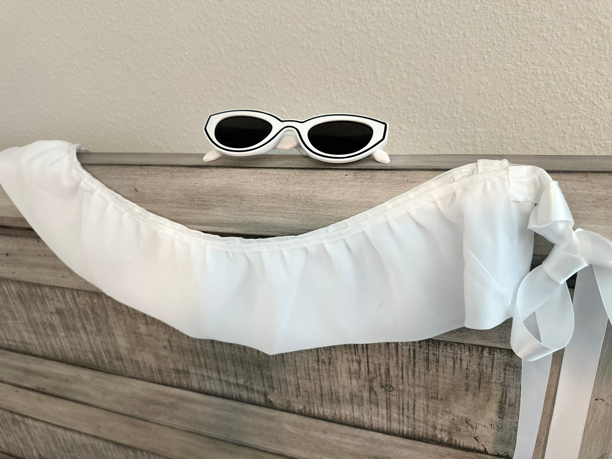 Bombshell Ruffle Wrap | White Resort Cover-Up | Zee Swim