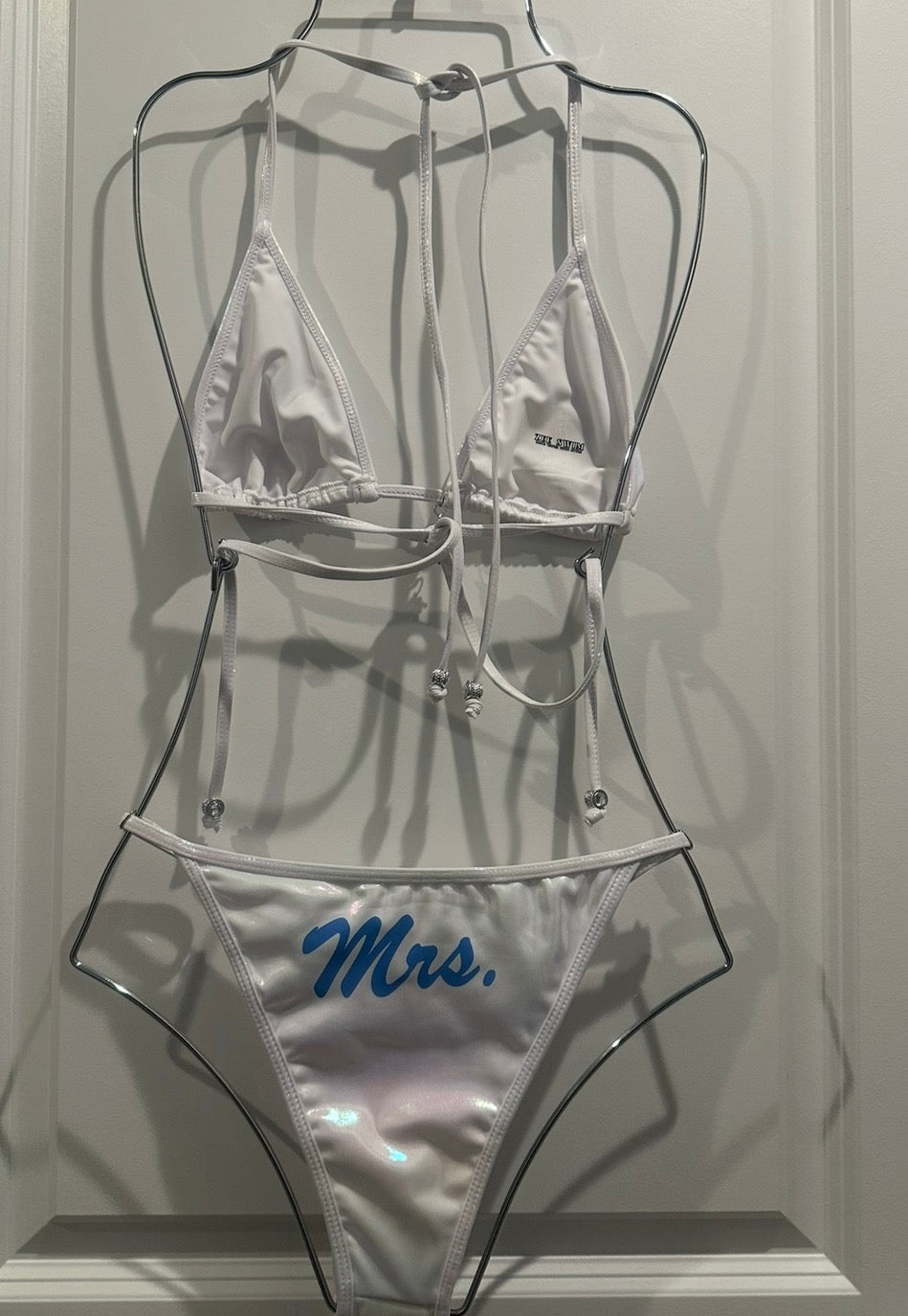 Personalized Text Edition – White 2-Piece Bikini | Zee Swim Luxury Women's Bathing Suits and Swimwear