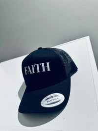 Unisex Bold FAITH Trucker Hat - Adjustable Snapback Christian Cap - Streetwear