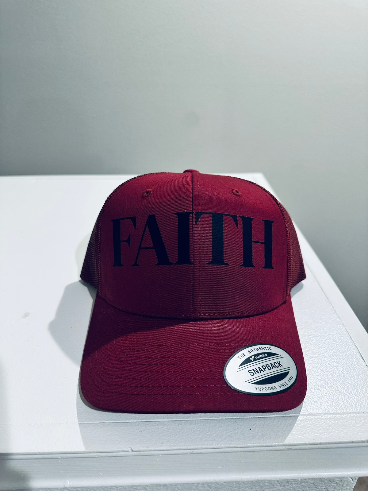 Unisex Bold FAITH Trucker Hat - Adjustable Snapback Christian Cap - Streetwear