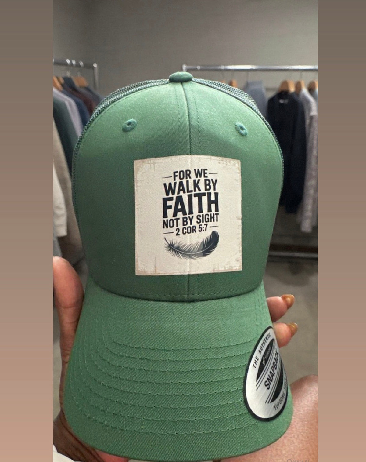 Unisex Walk by Faith Trucker Hat – Adjustable Snapback Christian Cap | Streetwear