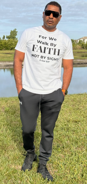 Walk By Faith Tee – Unisex Christian Shirt (2 Cor 5:7)