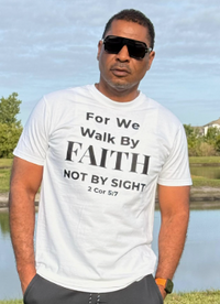 Walk By Faith Tee – Unisex Christian Shirt (2 Cor 5:7)